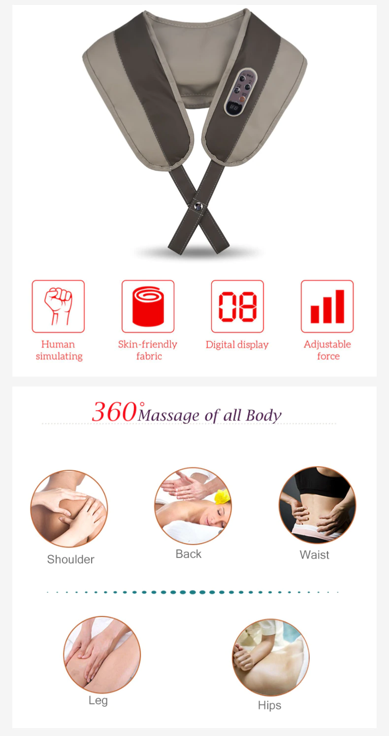 Cervical Massage Shawls Nyak és váll masszírozó készülék3