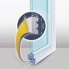 Öntapadós ajtó / ablak szigetelő &amp;#34;E&amp;#34; profil - 6 m fehér 9 mm