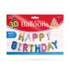 3D Születésnapi &amp;#34;Happy Birthday&amp;#34; lufi - többszínű