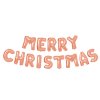 3D Karácsonyi &#34;Merry Christmas&#34; lufi - rozéarany