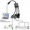 3 az 1-ben Micro USB HUB DUPLA USB 2.0 OTG ADAPTER