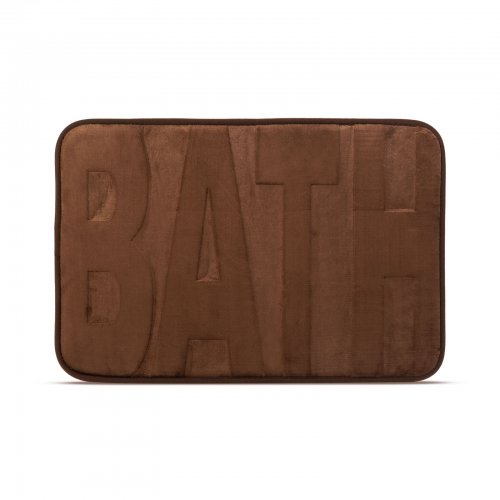 Fürdőszobai kilépőszőnyeg - &#34;BATH&#34; - barna - 60 x 40 cm