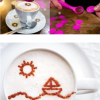 Kávé és palacsinta díszítő kanál - 16 db dekorációs mintával