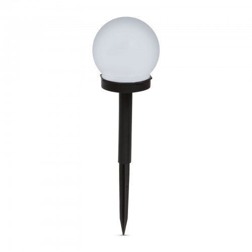 LED-es szolár lámpa - leszúrható - gömb alakú, hidegfehér - Ø10 cm