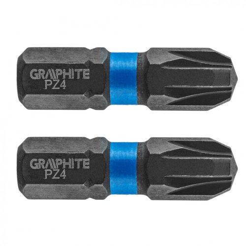 Graphite torziós ütvecsavarozó bit pz4 x 25mm, 2db.