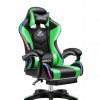 Likeregal 920 LED masszázs gamer szék lábtartóval zöld