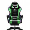 Likeregal 920 LED masszázs gamer szék lábtartóval zöld
