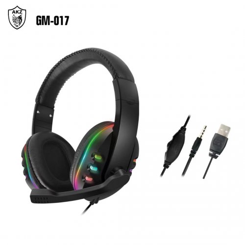 Gamer fejhallgató és headset, mikrofonnal RGB világítással, vezetékes