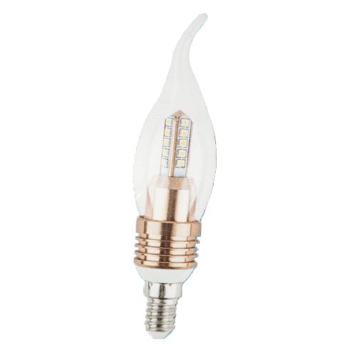 Gyertya alakú LED izzó, E14 - meleg-fehér