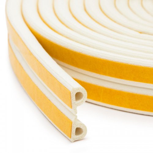 Öntapadós ajtó- és ablak szigetelő ''P'' profil, 6m Fehér