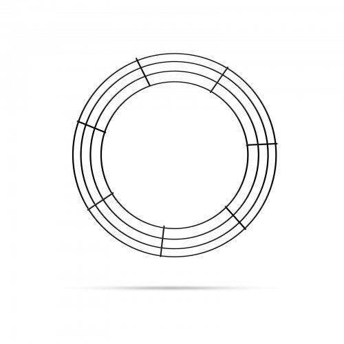 Kreatív koszorúalap - fém - 20 cm