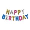 3D Születésnapi &#34;Happy Birthday&#34; lufi - többszínű - 33 cm