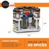 Spice Spinner - Forgatható fűszertartó állvány, 40 db fűszernek