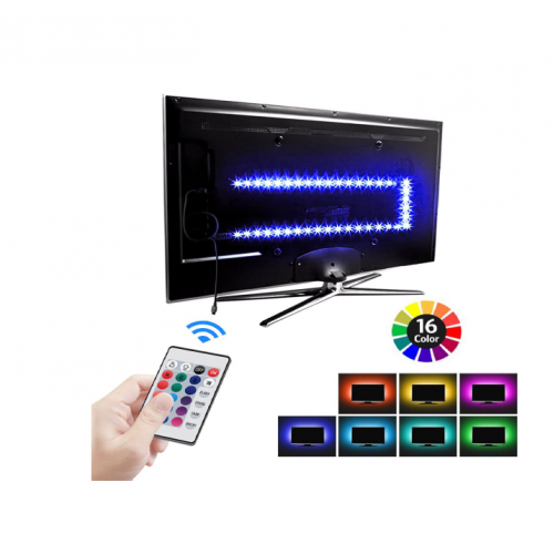 USB RGB háttérvilágítás tv-hez, távirányítóval