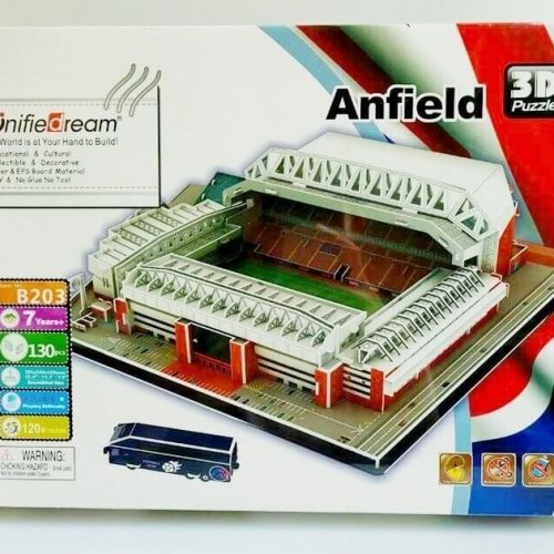 3D-s Stadion Puzzle Anfield Road Liverpool