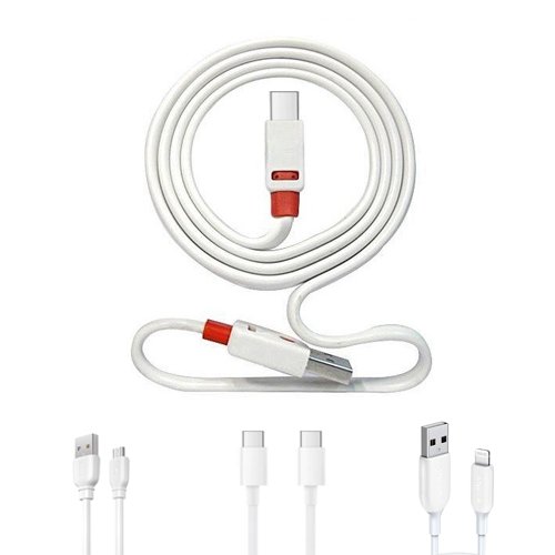 3 méteres USB töltőkábel - USB C/Micro USB/Lightning csatlakozással