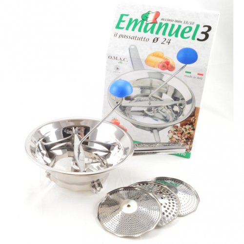 Hal- és paradicsompasszírozó 24 cm 3 betétes (Emanuel 3)