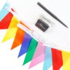Szolár fényfüzér - zászló - 4 m - 35 színes LED