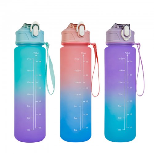 Sport kulacs - 750 ml - opálos - kék-lila színátmenetes