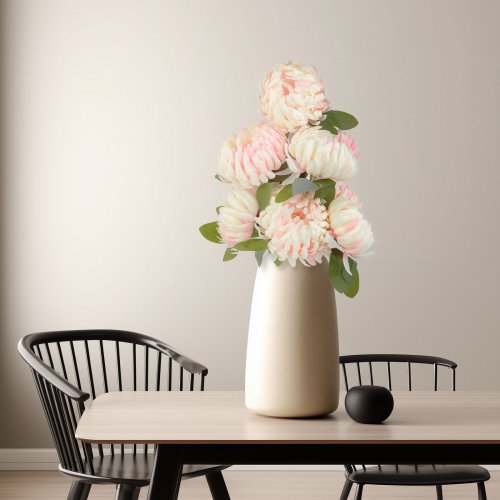 Műnövény dekoráció - krizantém - rózsaszín - 12 x 58 cm