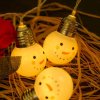Hóember led-es izzó füzér, 10 db-os