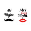 Konyhai kötény - &amp;#34;Mr. Right&amp;#34; felirattal - 80 x 70 cm - 200 gsm