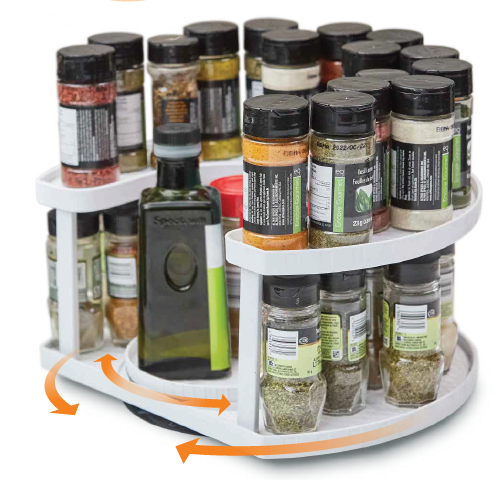 Spice Spinner - Forgatható fűszertartó állvány, 40 db fűszernek