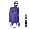 Kerekes húzható bevásárlótáska - 5 szín - 100 x 36 x 25 cm - poliészter - max 30 kg