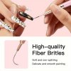 5 db Fekete Nail Art Ecsetek A Részletekért, Long Nail Art Line Ecsetek Manikűrzselé Finom Mintákhoz