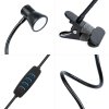 Flexibilis asztali lámpa - csipeszes - USB - állítható fényerő és színhőmérséklet - LED - fém