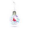 Karácsonyi LED-es gömb - RGB LED - átlátszó - műanyag - 8 cm - 3 x LR44