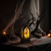 Halloween-i világító dekoráció - boszorkány - sárga LED - 17,5 x 6,3 x 6,3 cm - 3 x LR44