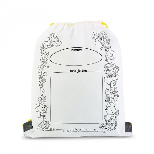 Színezhető tornazsák - 4 filccel - 33 x 27 cm