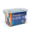 Fényfüzér - 15 m - 600 LED - 220-240V - 6W - átlátszó kábel