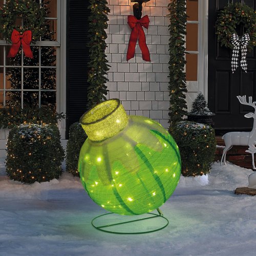 Világító dekoráció - gömbdísz - 60 LED - 60 x 83 cm - zöld - 100-200V AC