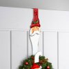 Karácsonyi kopogtató, ajtódísz tartó - fém - mikulás - 38 cm