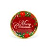 Karácsonyi kínálótál - műanyag - &amp;#34;Merry Christmas&amp;#34; - 22 cm