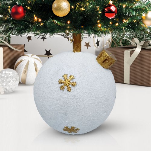 Karácsonyfatalp - gömbdísz - műkő - 41 x 41 x 47 cm