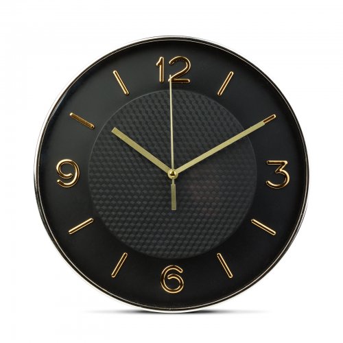 Falióra - 25 cm - műanyag, üveg - 1 x AA - fekete