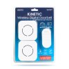 Digitális elem- és vezeték nélküli csengő - Kinetic - 2 beltéri - fehér - kék LED