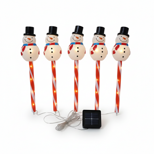 Napelemes, kerti dekoráció - Világító hóemberek