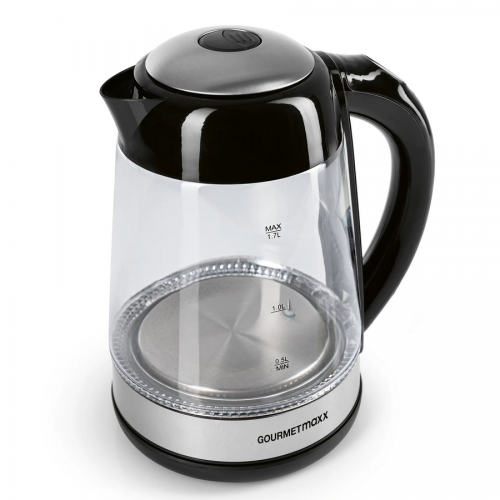 GOURMETMAXX Vízforraló üveg LED-es színváltós 1,7L
