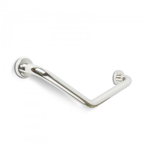 Fürdőszobai kapaszkodó - 45°-ban hajlított - rozsdamentes acél - krómozott - 25 + 25 cm