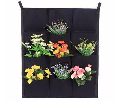 Falra akasztható 12 zsebes kialakítású virág tartó	