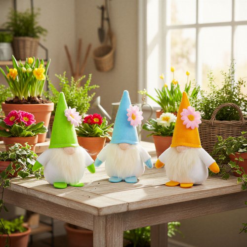 Textil dekoráció - manó - 15 cm - 3 féle