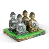 Szolár Buddha - 1 melegfehér LED - műgyanta - 17 x 15 x 26 cm - 2 féle