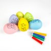 Húsvéti festhető tojások 4 db filctollal - 6 színes tojás - 6 cm