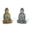 Szolár Buddha - 1 melegfehér LED - műgyanta - 17 x 15 x 26 cm - 2 féle