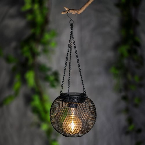 LED-es szolár lámpa - felakasztható - 14,5 x 13,5 cm