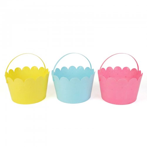 Húsvéti kiskosár - 3 féle szín - Ø20 x 13 cm